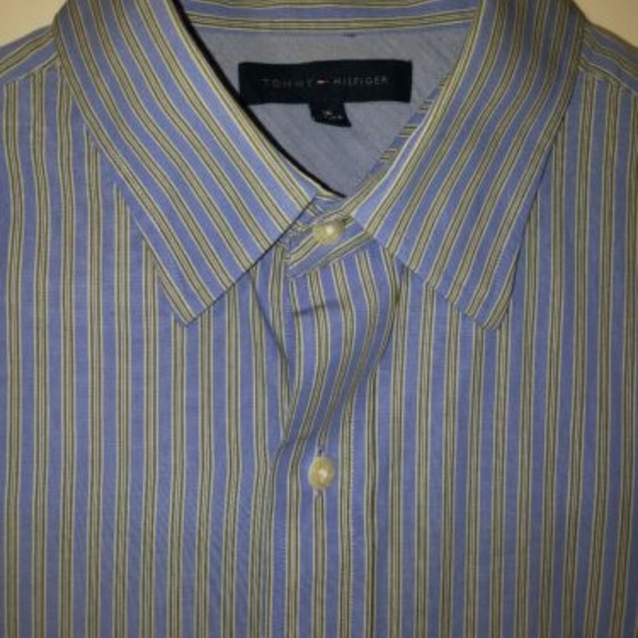 Tommy Hilfiger Mens Slim Fit Dress Shirt Sz Large - Picture 2 of 6